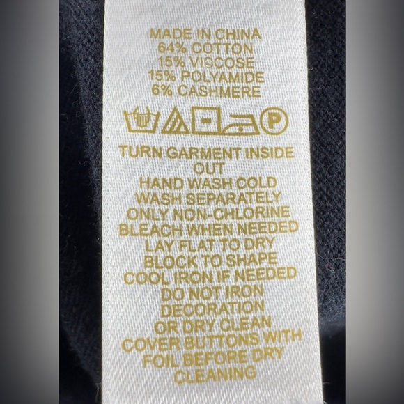 Kate Spade Tokyo Grid Rhinestone Jewel Cardigan Womens XS Cashmere Blend Luxury - Picture 6 of 9